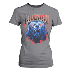 Retro Chicago T Shirt For Women Vintage Cub Bootleg Graphic Baseball Fans TS10 Charcoal Print Your Wear