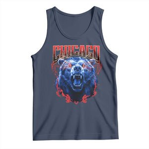 Retro Chicago Tank Top Vintage Cub Bootleg Graphic Baseball Fans TS10 Navy Print Your Wear