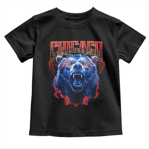 Retro Chicago Toddler T Shirt Vintage Cub Bootleg Graphic Baseball Fans TS10 Black Print Your Wear