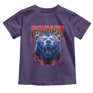 Retro Chicago Toddler T Shirt Vintage Cub Bootleg Graphic Baseball Fans TS10 Purple Print Your Wear