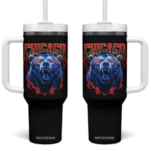 Retro Chicago Tumbler With Handle Vintage Cub Bootleg Graphic Baseball Fans TS10 One Size: 40 oz Black Print Your Wear