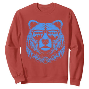 Vintage Chicago Sweatshirt Cub With Sunglasses Baseball Fans TS10 Red Print Your Wear