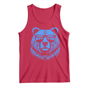 Vintage Chicago Tank Top Cub With Sunglasses Baseball Fans TS10 Red Print Your Wear