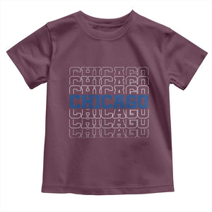 Vintage Chicago Graphic Toddler T Shirt State Pride Baseball Lover TS10 Maroon Print Your Wear