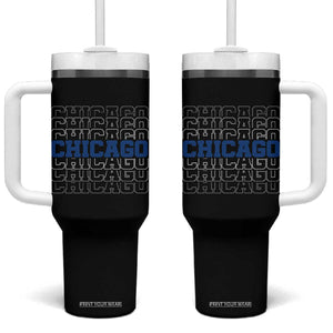 Vintage Chicago Graphic Tumbler With Handle State Pride Baseball Lover TS10 One Size: 40 oz Black Print Your Wear