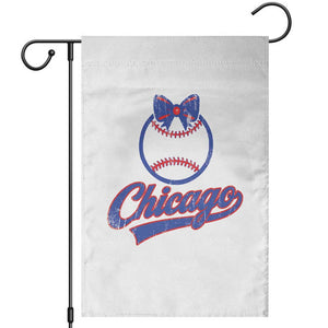 Chicago Coquette Bow Garden Flag Cute Girls Kids Women Baseball Fans TS10 White Print Your Wear