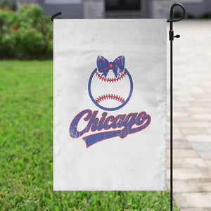 Chicago Coquette Bow Garden Flag Cute Girls Kids Women Baseball Fans TS10 Print Your Wear