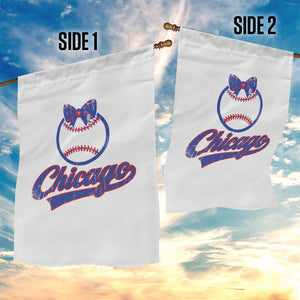 Chicago Coquette Bow Garden Flag Cute Girls Kids Women Baseball Fans TS10 Print Your Wear