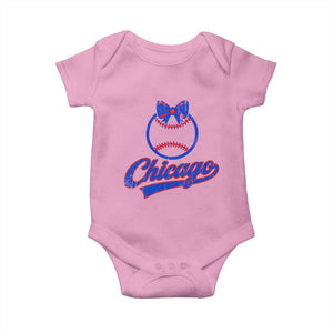 Chicago Coquette Bow Baby Onesie Cute Girls Kids Women Baseball Fans TS10 Light Pink Print Your Wear