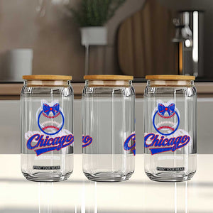 Chicago Coquette Bow Glass Can Cute Girls Kids Women Baseball Fans TS10 Print Your Wear