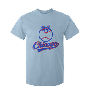 Chicago Coquette Bow T Shirt For Kid Cute Girls Kids Women Baseball Fans TS10 Light Blue Print Your Wear