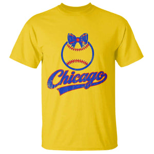 Chicago Coquette Bow T Shirt Cute Girls Kids Women Baseball Fans TS10 Daisy Print Your Wear