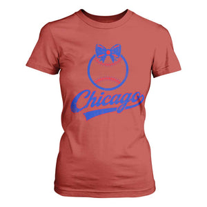 Chicago Coquette Bow T Shirt For Women Cute Girls Kids Women Baseball Fans TS10 Red Print Your Wear