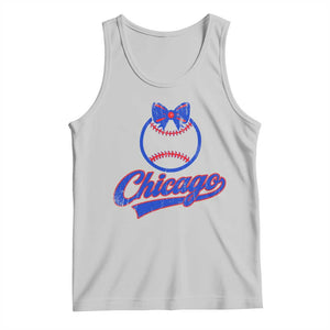 Chicago Coquette Bow Tank Top Cute Girls Kids Women Baseball Fans TS10 Ash Print Your Wear