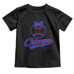 Chicago Coquette Bow Toddler T Shirt Cute Girls Kids Women Baseball Fans TS10 Black Print Your Wear