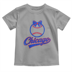 Chicago Coquette Bow Toddler T Shirt Cute Girls Kids Women Baseball Fans TS10 Sport Gray Print Your Wear
