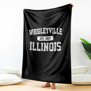 Wrigleyville Illinois Throw Blanket Vintage Chicago Classic Distressed Baseball Fan Gift TS10 Print Your Wear