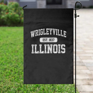 Wrigleyville Illinois Garden Flag Vintage Chicago Classic Distressed Baseball Fan Gift TS10 Print Your Wear