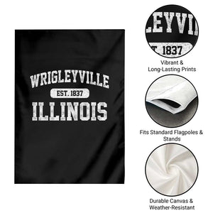 Wrigleyville Illinois Garden Flag Vintage Chicago Classic Distressed Baseball Fan Gift TS10 Print Your Wear
