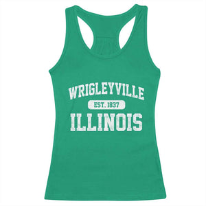 Wrigleyville Illinois Racerback Tank Top Vintage Chicago Classic Distressed Baseball Fan Gift TS10 Irish Green Print Your Wear