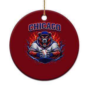 Vintage Chicago Ceramic Ornament Retro Baseball Fans TS10 1pc Red Print Your Wear