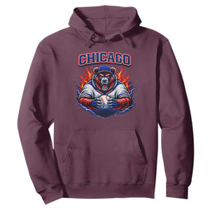 Vintage Chicago Hoodie Retro Baseball Fans TS10 Maroon Print Your Wear