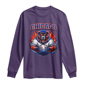 Vintage Chicago Long Sleeve Shirt Retro Baseball Fans TS10 Purple Print Your Wear