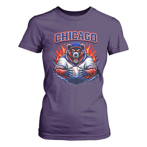 Vintage Chicago T Shirt For Women Retro Baseball Fans TS10 Purple Print Your Wear