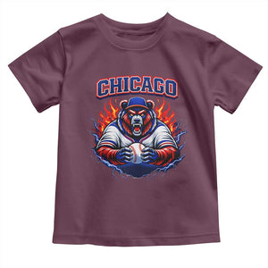 Vintage Chicago Toddler T Shirt Retro Baseball Fans TS10 Maroon Print Your Wear