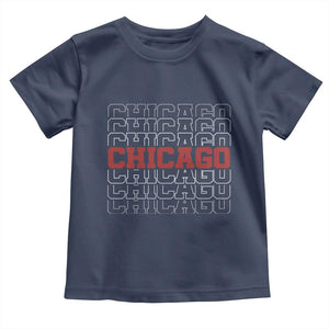 Vintage Chicago Graphic Toddler T Shirt US State Pride Baseball Lover TS10 Navy Print Your Wear