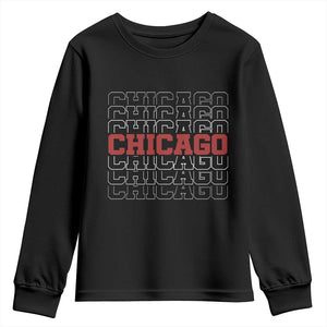 Vintage Chicago Graphic Youth Sweatshirt US State Pride Baseball Lover TS10 Black Print Your Wear