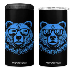 Vintage Cub 4 in 1 Can Cooler Tumbler With Sunglasses Retro Baseball Fans TS10 One Size: 16 oz Black Print Your Wear