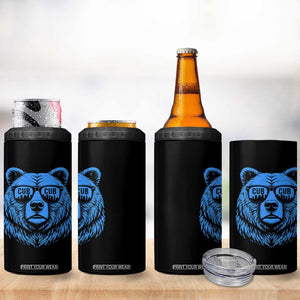Vintage Cub 4 in 1 Can Cooler Tumbler With Sunglasses Retro Baseball Fans TS10 Print Your Wear