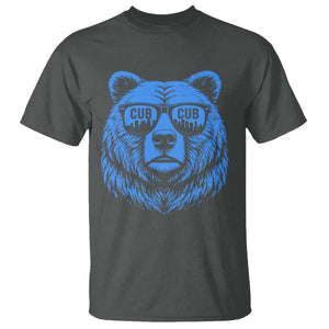 Vintage Cub T Shirt With Sunglasses Retro Baseball Fans TS10 Dark Heather Print Your Wear