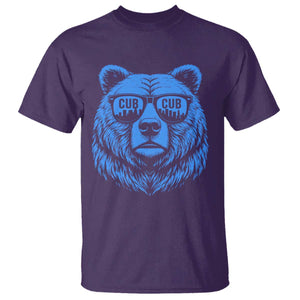 Vintage Cub T Shirt With Sunglasses Retro Baseball Fans TS10 Purple Print Your Wear