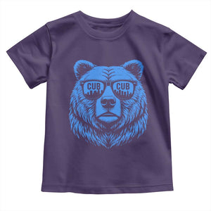 Vintage Cub Toddler T Shirt With Sunglasses Retro Baseball Fans TS10 Purple Print Your Wear