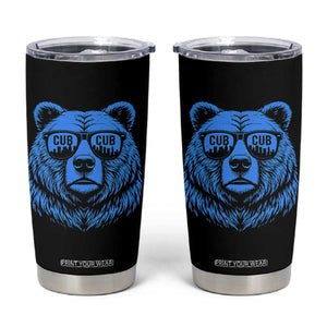Vintage Cub Tumbler Cup With Sunglasses Retro Baseball Fans TS10 Black Print Your Wear