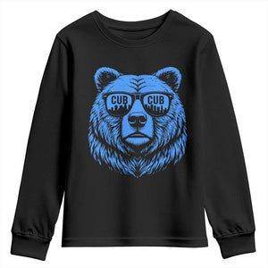 Vintage Cub Youth Sweatshirt With Sunglasses Retro Baseball Fans TS10 Black Print Your Wear
