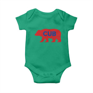 Vintage Cub Baby Onesie Retro Sports Bear Baseball Fans TS10 Irish Green Print Your Wear