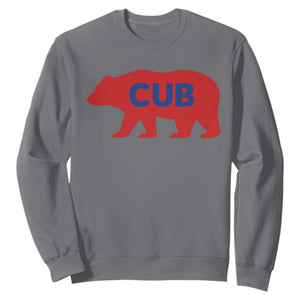 Vintage Cub Sweatshirt Retro Sports Bear Baseball Fans TS10 Charcoal Print Your Wear