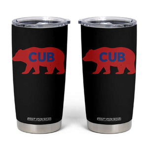 Vintage Cub Tumbler Cup Retro Sports Bear Baseball Fans TS10 Black Print Your Wear