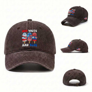 Red White Blue Popsicle 4th of July Washed Cotton Baseball Cap Patriotic USA Flag TS10 Washed Cap Universal Fit Dark Brown Print Your Wear