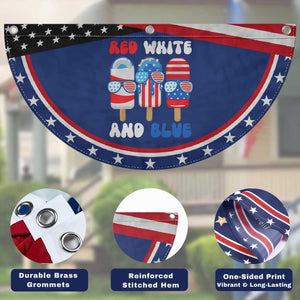 Red White Blue Popsicle 4th of July Patriotic Fan Flag USA Flag