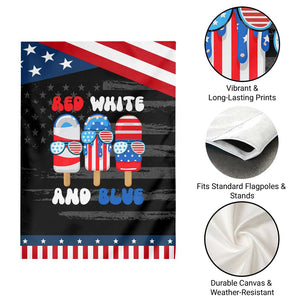 Red White Blue Popsicle 4th of July Garden Flag Patriotic USA Flag TS10 Print Your Wear