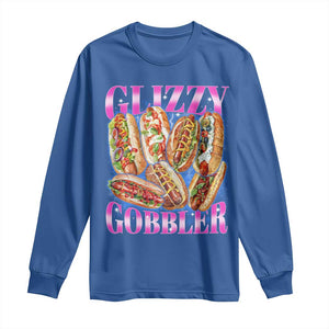 Glizzy Gobbler Hot Dog Meme Long Sleeve Shirt Meme Hilarious Hotdog Glizzy Lovers TS10 Royal Blue Print Your Wear