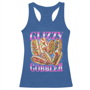 Glizzy Gobbler Hot Dog Meme Racerback Tank Top Meme Hilarious Hotdog Glizzy Lovers TS10 Royal Blue Print Your Wear