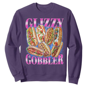 Glizzy Gobbler Hot Dog Meme Sweatshirt Meme Hilarious Hotdog Glizzy Lovers TS10 Purple Print Your Wear