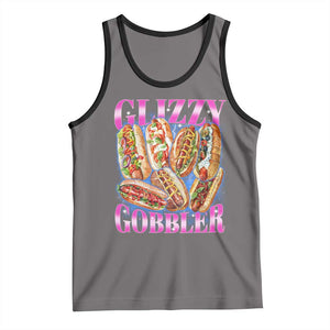Glizzy Gobbler Hot Dog Meme Tank Top Meme Hilarious Hotdog Glizzy Lovers TS10 Deep Heather Black Print Your Wear