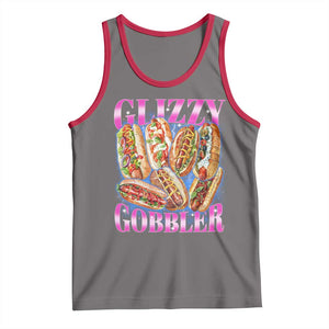 Glizzy Gobbler Hot Dog Meme Tank Top Meme Hilarious Hotdog Glizzy Lovers TS10 Deep Heather Red Print Your Wear