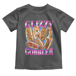Glizzy Gobbler Hot Dog Meme Toddler T Shirt Meme Hilarious Hotdog Glizzy Lovers TS10 Dark Heather Print Your Wear